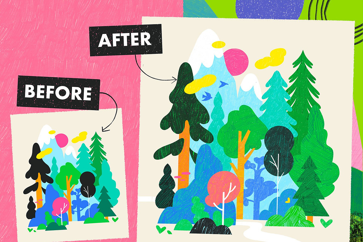 Illustration Brush Pack, a Brush Add-On by LydiahillIlustration (Photo 8 of 9)