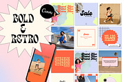 Bold & Retro Social Media Templates, a Social Media Template by Emma Rodriguez Studio (Thumbnail 2 of 3)