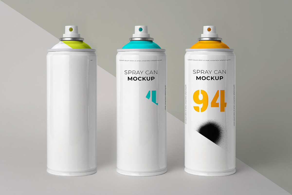 Spray Can Mockup, a Packaging Mockup by Graphicnugget (Photo 5 of 7)