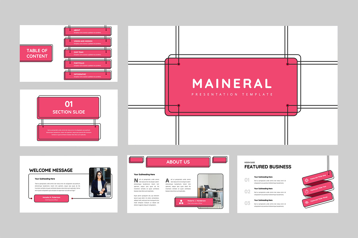 Maineral - Presentation Template, a Presentation Template by TMint Creative