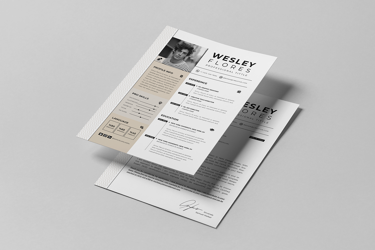 Resume / CV Canva Template & Word, a Resume Template by Template Zone (Photo 2 of 7)