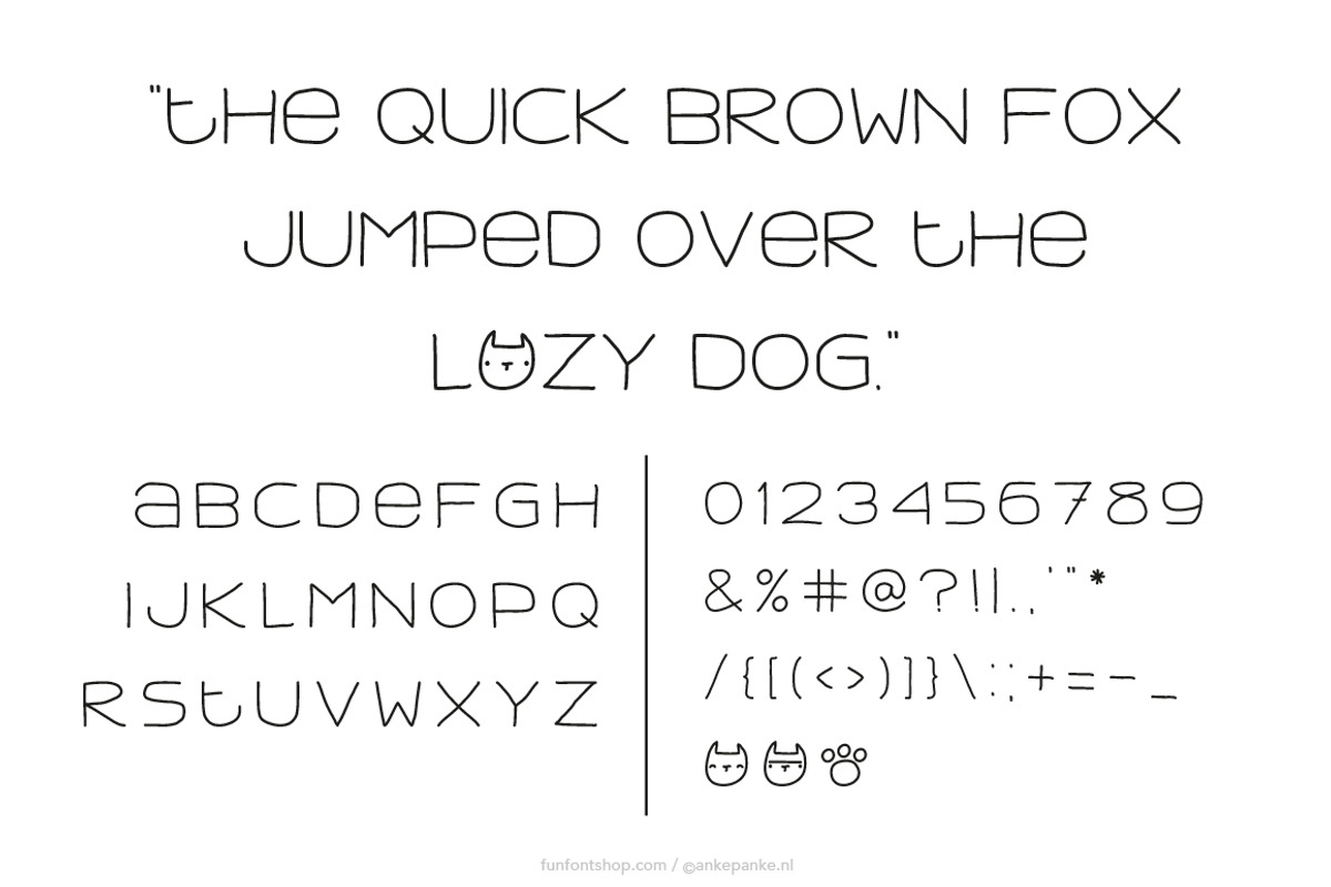 Crazy Cat Lady Font preview 2