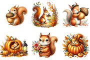 Fall Squirrel Garden Clipart, an Illustration by DreamArtGraphic (Thumbnail 3 of 4)