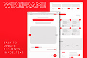 Real Estate Landing Page Wireframe, an UI Kit Template by CreativeShaper (Thumbnail 1 of 6)