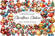 Quirky Christmas Chiken Clipart, an Illustration by designcity5 (Thumbnail 1 of 5)