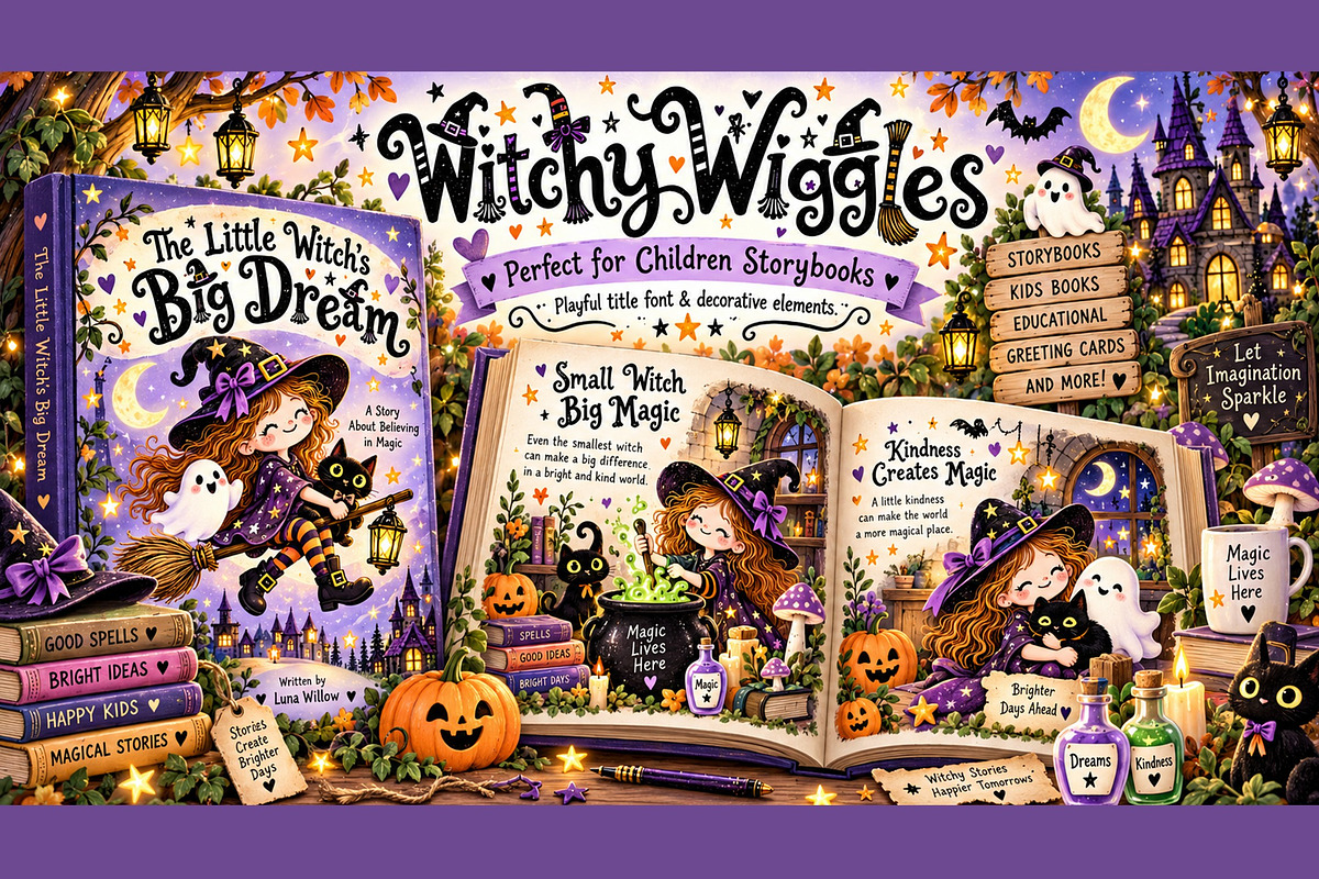 Witchy Wiggles, a Handwritten Font by Art StoreID (Photo 2 of 14)