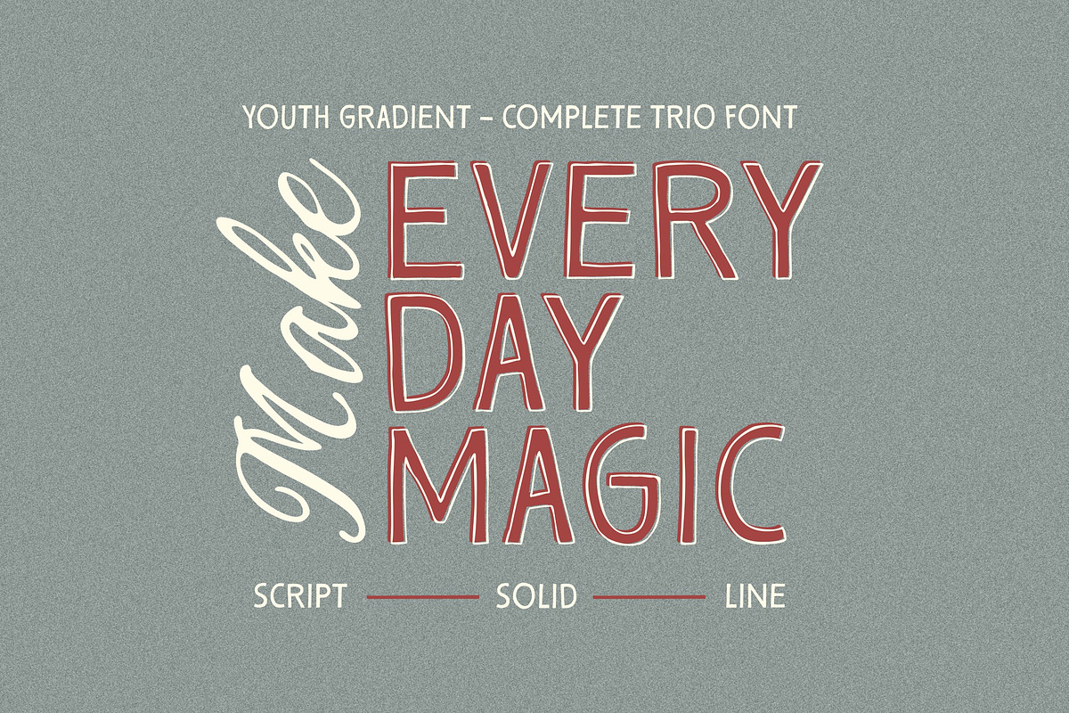 Youth Gradient - Modern Combination, a Script Font by ErgibiStudio (Photo 8 of 10)