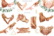 Hands & Relationship Watercolor Set, a Person Illustration by Cat In Colour (Thumbnail 2 of 9)