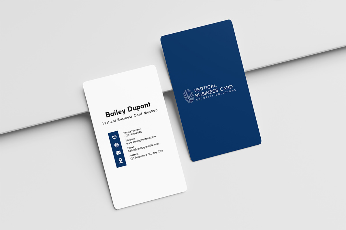 Vertical Business Card Mockup, an Advertising Mockup by swsi-studio (Photo 5 of 5)