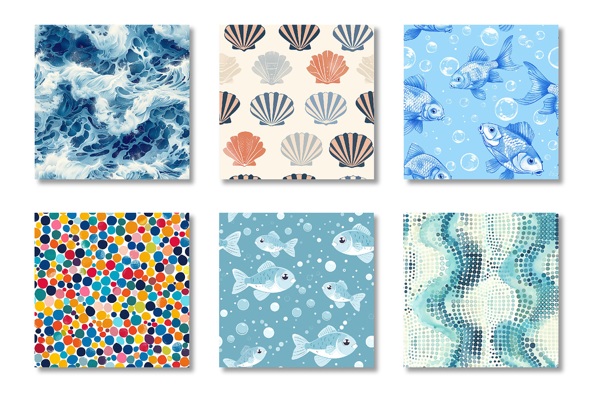 Under the Sea Seamless Digital Paper, a Pattern Graphic by Canvas Craft