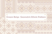Cream Beige Geometric Ethnic Pattern, a Pattern Graphic by ThaiByGaew (Thumbnail 1 of 5)