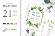 Luxury Green - wedding stationery, an Invitation Template by Alewiena (Thumbnail 1 of 12)