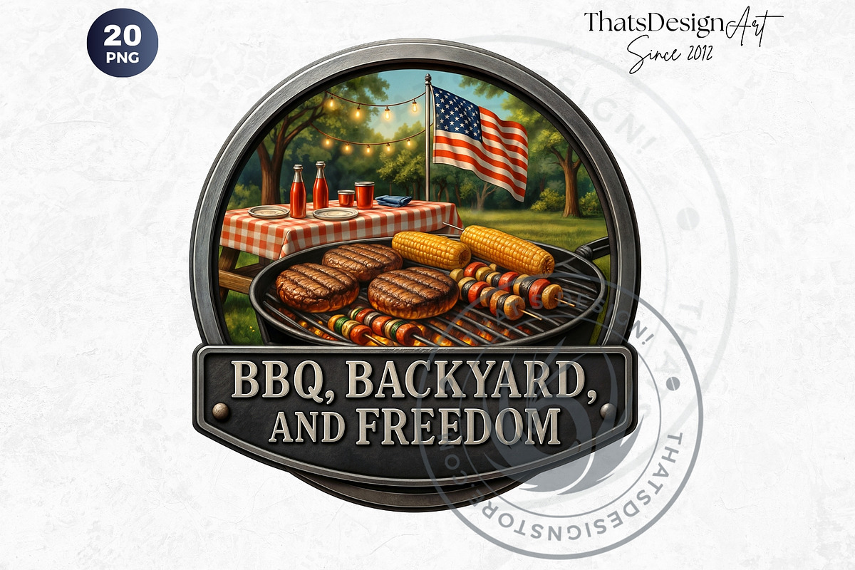 Fourth of July party Slogans PNG V1, a Seasonal Illustration by ThatsDesignArt (Photo 8 of 10)