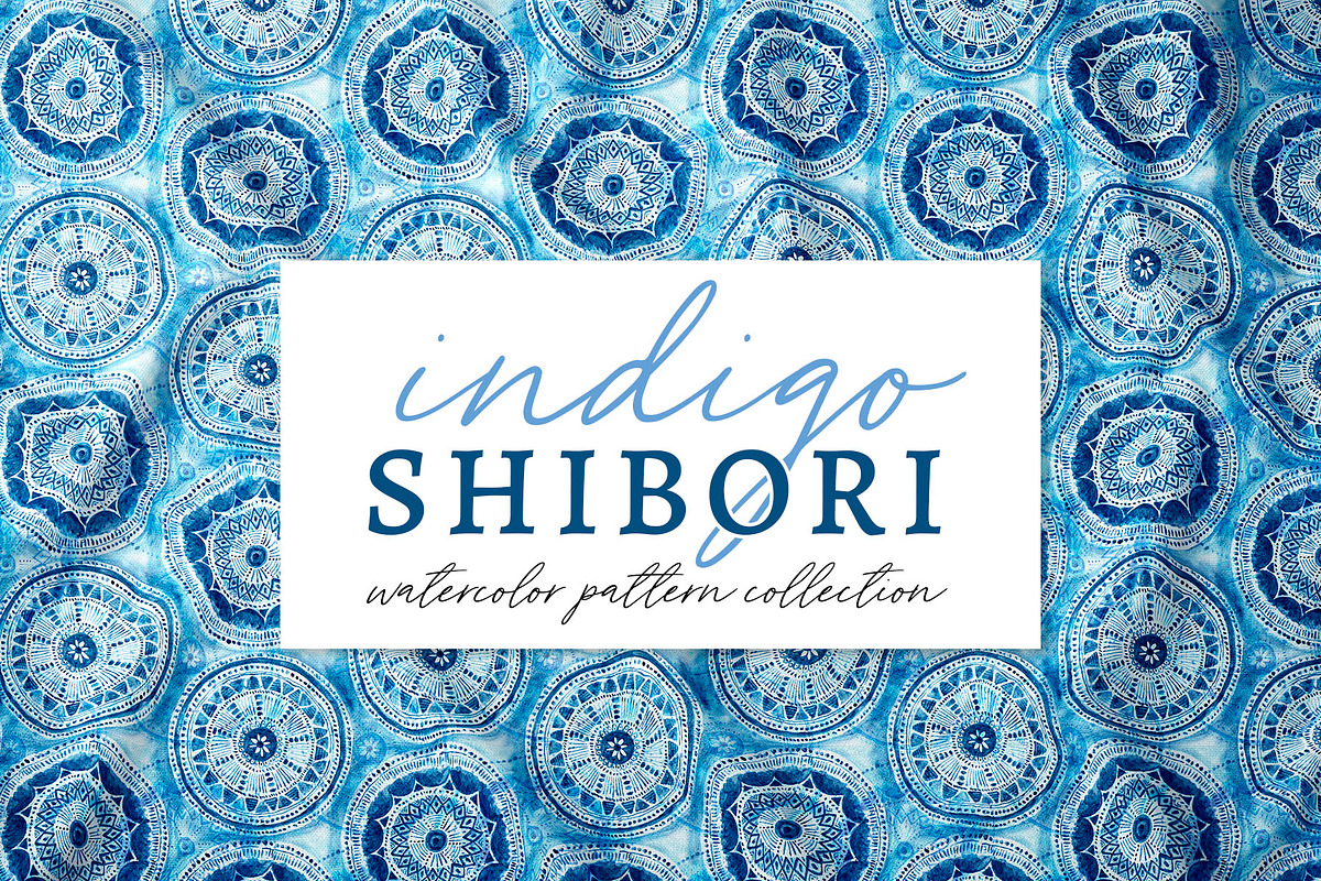 Indigo Shibori Patterns, a Pattern Graphic by Laura Camoe (Photo 8 of 8)