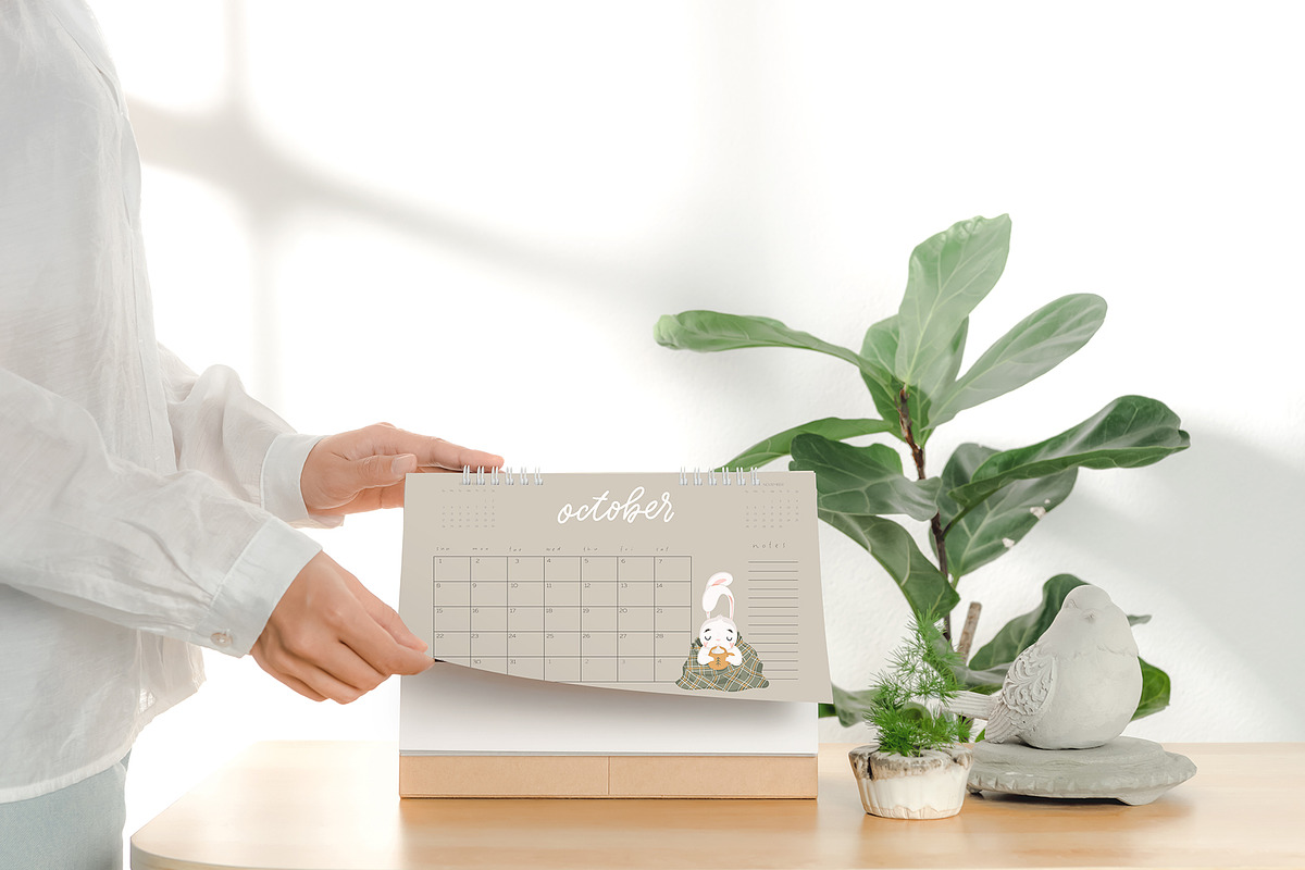 2023 rabbit calendar - 4 templates, a Stationery Template by Cute vector (Photo 9 of 10)