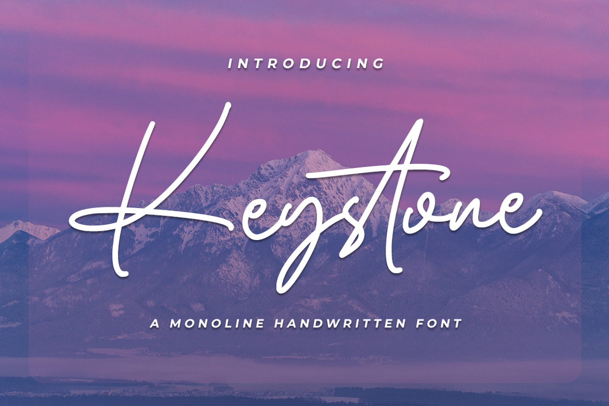 Keystone - Signature Font, a Handwritten Font by RockboyStd (Photo 1 of 12)