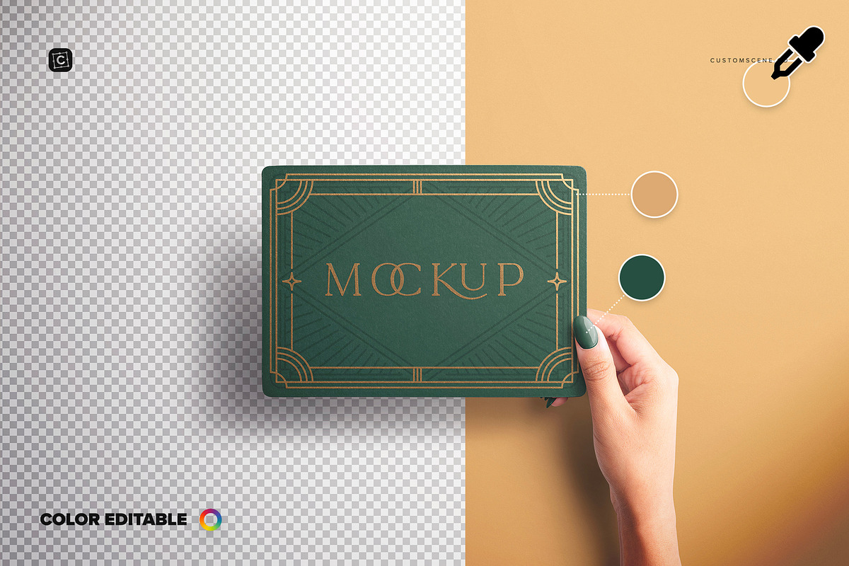 7x5in Paper Card Rounded Corners, a Mockup by Custom Scene (Photo 6 of 10)