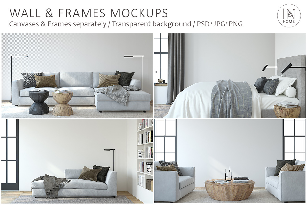 MINIMALIST HOME Wall&Framr Mockups, a Poster Template by MyHomeMockups (Photo 1 of 11)