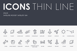 Space Thinline Icons