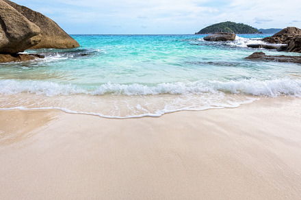 Beach and sea featuring beach, sea, and rock, a Nature Photo by yongkiet jitwattanatam