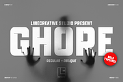 Ghore, a Sans Serif Font by Linecreative (Thumbnail 1 of 7)