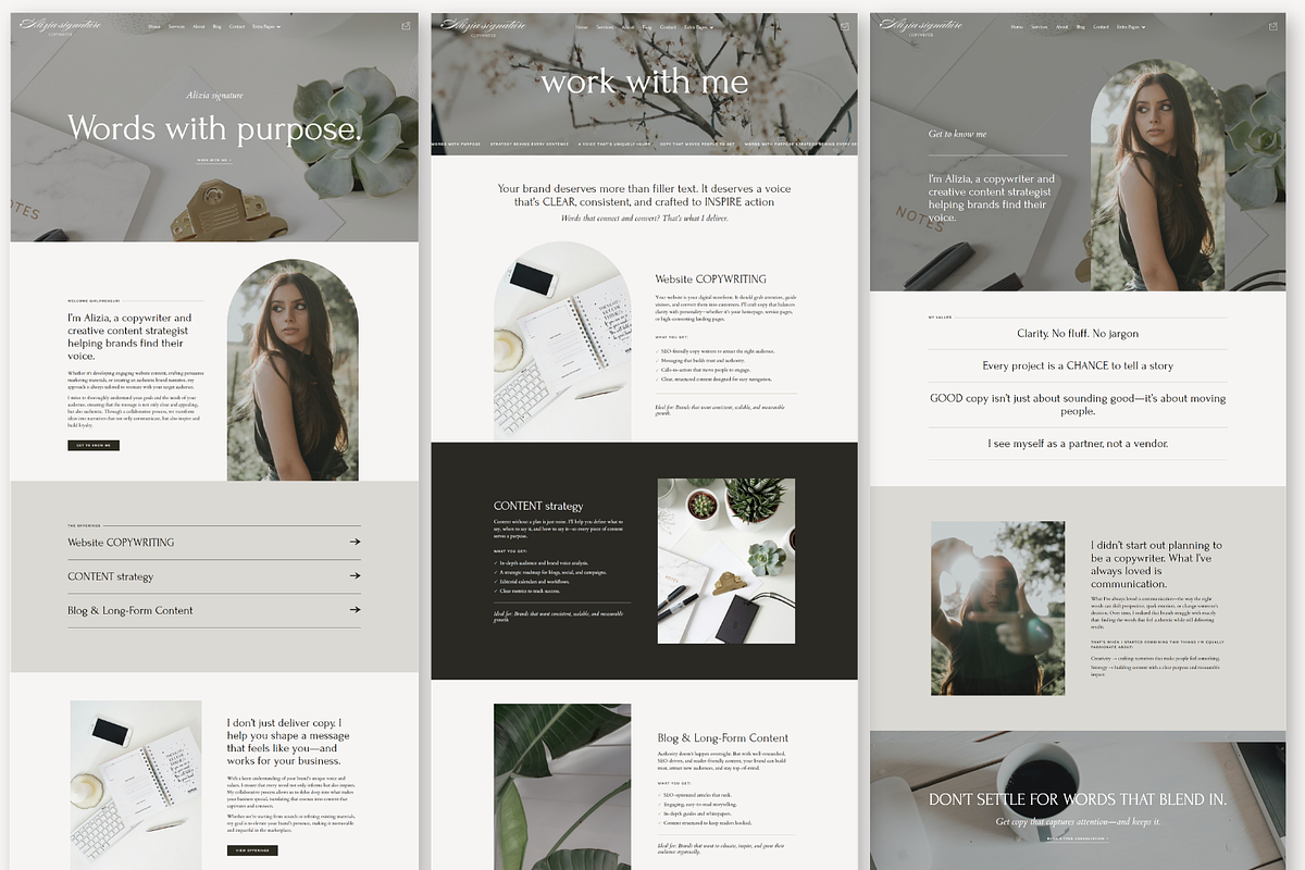 Alizia | WordPress, Elementor pro, a WordPress Template by DesignWithCris (Photo 4 of 5)