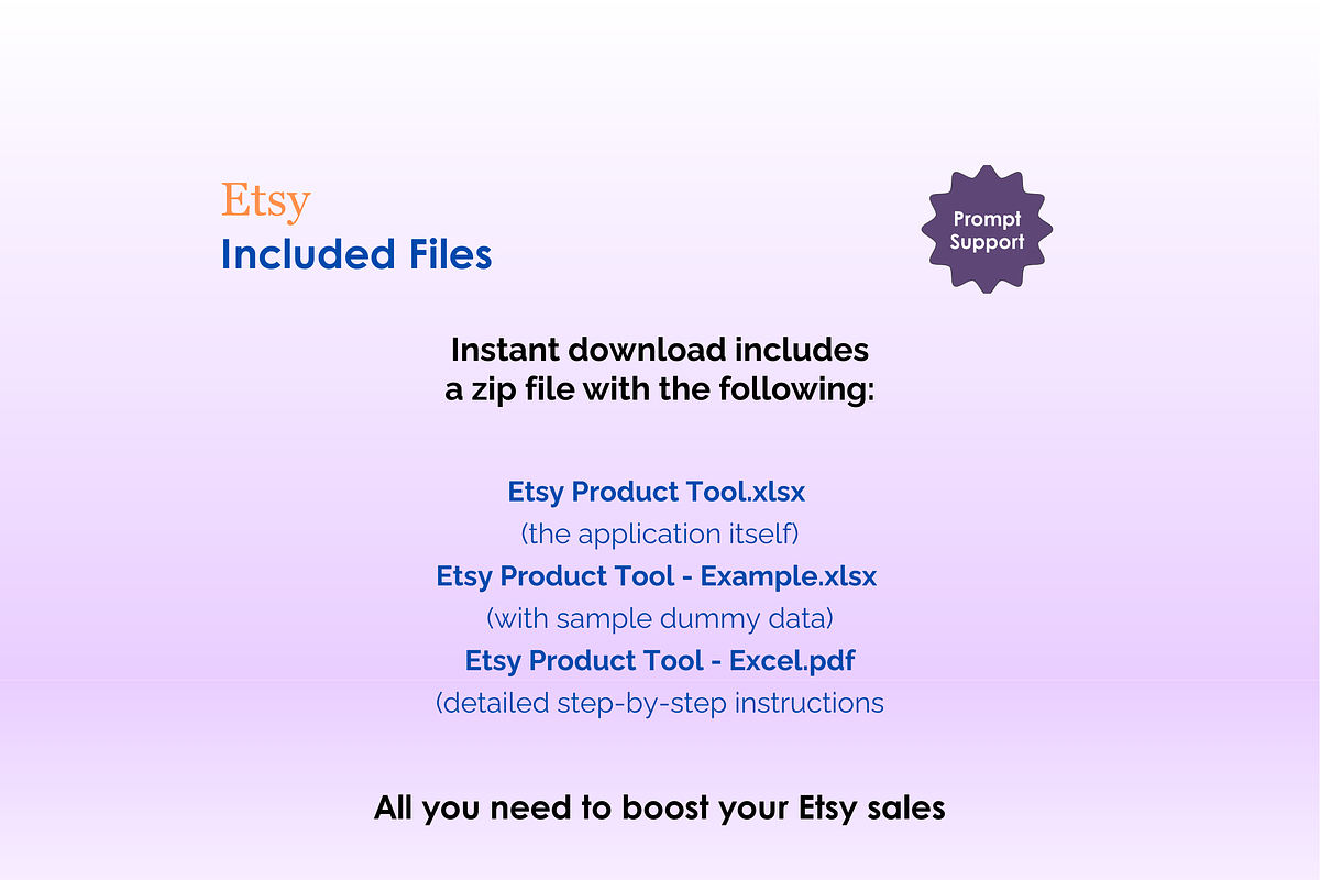 Etsy Product Tool - Excel preview 3