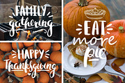Thanksgiving Day lettering & clipart, a Decorative Illustration by harmonia_green_art (Thumbnail 3 of 8)