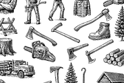 Lumberjack Tools & Logging Set, an Object Graphic by RT Studio (Thumbnail 4 of 4)