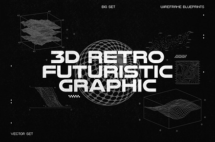 3D RETRO FUTURISTIC GRAPHIC, an Object Graphic by BonkiStudio