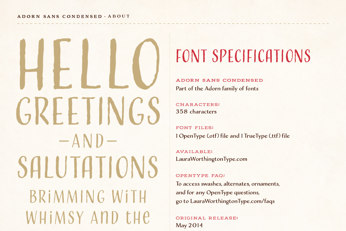Adorn Collection, a Sans Serif Font by Laura Worthington (Photo 23 of 62)