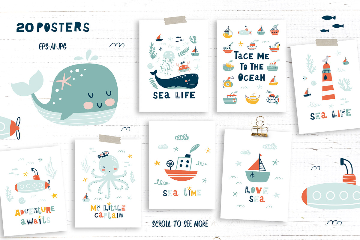 Hello Ocean set, a Texture Illustration by Ekaterina (Photo 8 of 12)