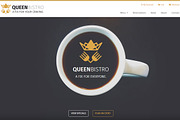 Queen Bistro – Cafe and Restaurant, a WordPress Template by ThemeGeeks Shop (Thumbnail 1 of 3)