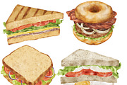 Watercolor Burger & Sandwich, a Food Illustration by ArtbyHien (Thumbnail 4 of 6)