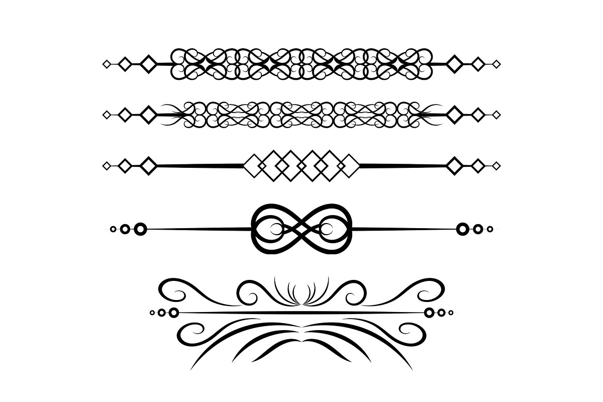 Geometric Lines Divider Designs, a Marketing Template by Photoshop Action (Photo 7 of 13)