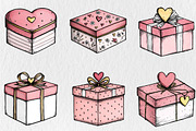 Valentine Day Gift Box Clipart, a Seasonal Illustration by Rose Art (Thumbnail 3 of 6)