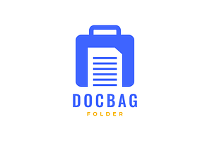 paper folder with bag document logo, a Branding & Logo Template by devastd