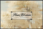 Plum Blossom Floral Backgrounds, a Background Graphic by lerinartstudio (Thumbnail 1 of 11)