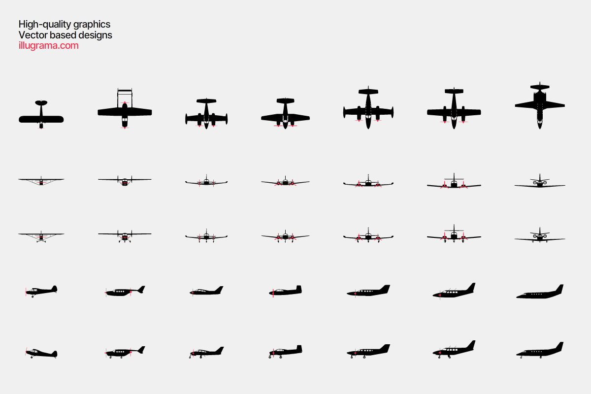 Airplanes - Modern Graphics, an Illustration by illugrama (Photo 6 of 9)