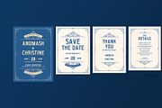 Blue Vintage Wedding Suite, a Card Template by Neermana (Thumbnail 2 of 4)
