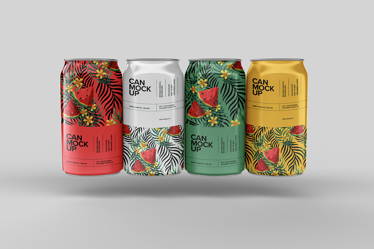 Soda Can Mockup Set, a Cups & Container Mockup by dpi (Photo 19 of 20)