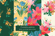 Floral Patterns & Borders, a Pattern Graphic by Nadia Grapes (Thumbnail 4 of 8)