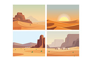 12 Desert Landscapes Collection, a Seasonal Illustration by jongcreative (Thumbnail 2 of 3)