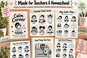 Calm Corner Doodle Clipart, an Education Illustration by PassionPNGcreation (Thumbnail 4 of 4)