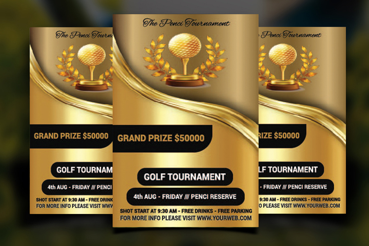 Golf Tournament Flyer, a Flyer Template by erikadesign (Photo 1 of 2)