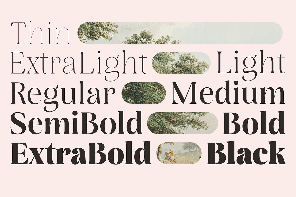 Rasbern — 18 Fonts, a Serif Font by Nasir Udin (Photo 3 of 17)