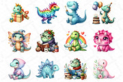 Cute Dinosaurs Sublimation Clipart, an Illustration by DreamPrint404 (Thumbnail 3 of 4)