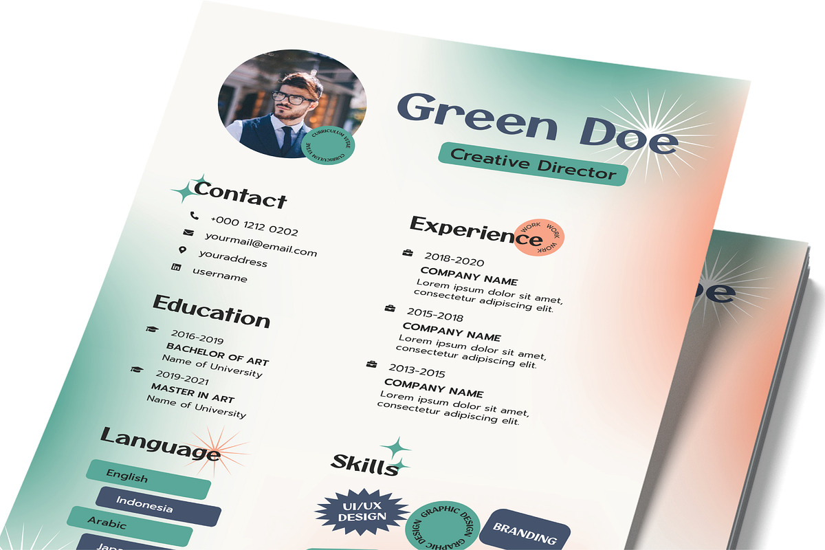 Vol.31 Style Old Resume Template, a Resume Template by rivatxfz (Photo 2 of 2)