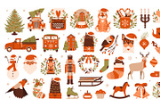 Naive Christmas. Clip arts & cards, a Seasonal Illustration by Renberrry.Store (Thumbnail 2 of 10)