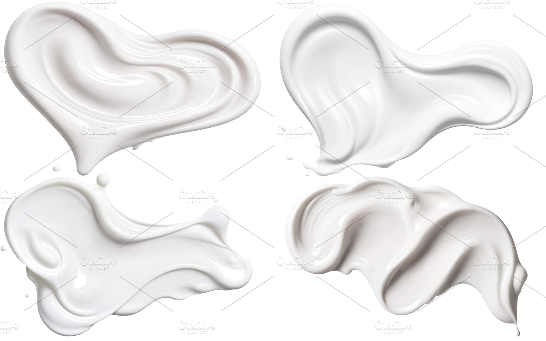 cream smears transparent background, a Beauty & Fashion Photo by itakdalee